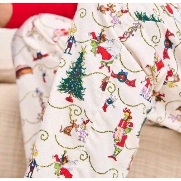 Hanna Andersson Pajamas Christmas Holiday The Grinch PJ Set Adult Size Small - Picture 2 of 14